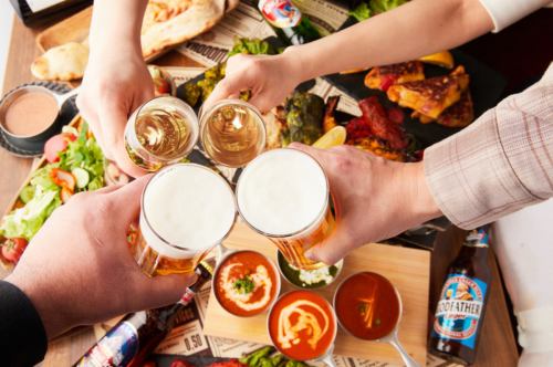 【予約必須】2H飲み放題！生ビール付きでこのお値段は破格！1,700円（税込）