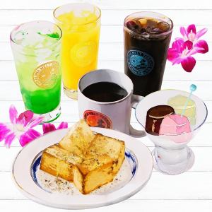 ドリンクバー＆スープバー＆パン食べ放題＆アイス食べ放題