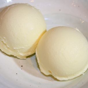 Standard vanilla ice cream/seasonal sorbet each