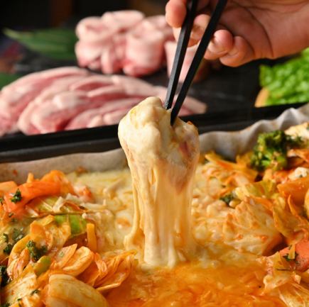 【2時間飲み放題】チーズタッカルビ食べ放題+バイキング全16品食べ放題【3800円税抜】