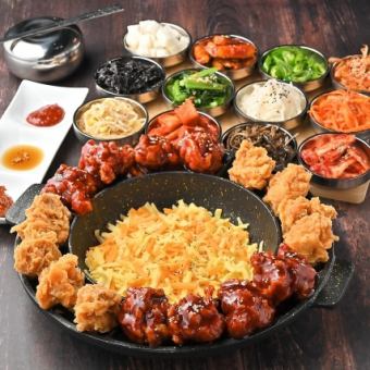 【2時間飲み放題】UFOチーズチキン食べ放題+バイキング全16品食べ放題【4000円税抜】