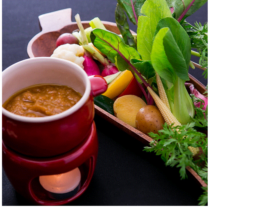 Bagna cauda, a special vegetable produced by Elmo