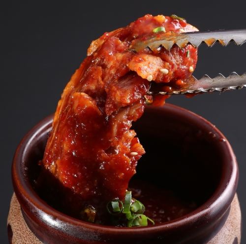 Japanese beef rib marinated in a jar