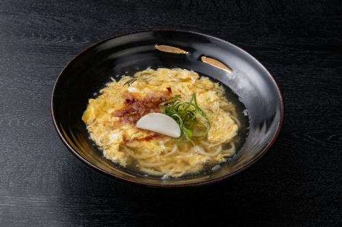 Egg and udon noodles