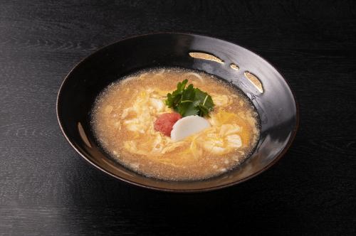 Udon noodles with candied cod roe and egg