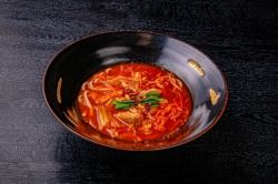 Spicy pork chige hotpot udon