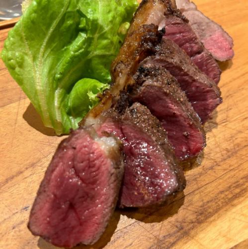 [Special mountain food] Venison rib roast steak♪