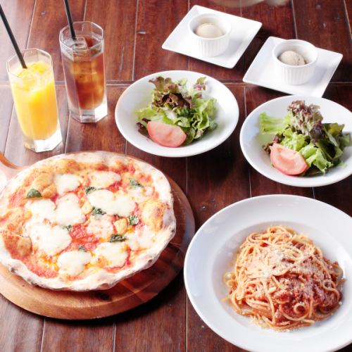 ピッツァ＆パスタのペアランチセット