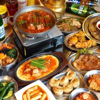 [Limited to affiliated stores] Choose your main dish! All-you-can-eat and drink plan with 56 luxurious Korean dishes★ From 3,300 yen! (tax included)