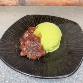 红豆抹茶冰淇淋