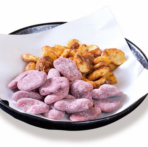 흑설탕 소라마메와 보라색 고구마 소라마메