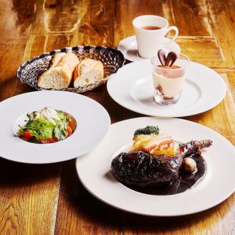 【ランチ】こだわりの選べる前菜・メイン料理にデザートなど全3品「プリフィックスコース」