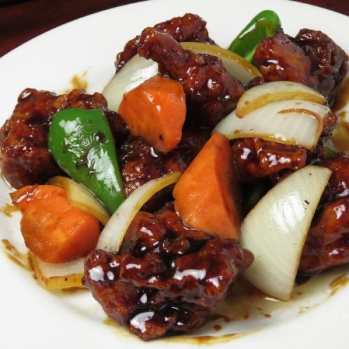 Popular with women and children! Sweet and sour pork with black vinegar