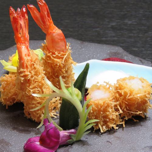 大海老の湯葉天婦羅