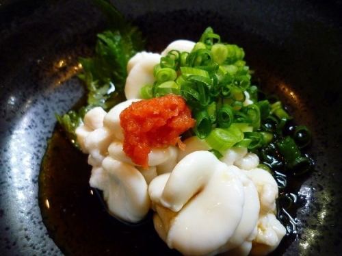 Matachi（鱈魚白）配柑橘醬和天婦羅