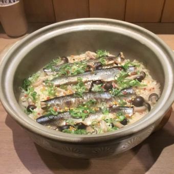 <9/1~11/30>◇120 minutes all-you-can-drink included◇Sanma and mushroom clay pot rice course 5,000 yen (tax included)