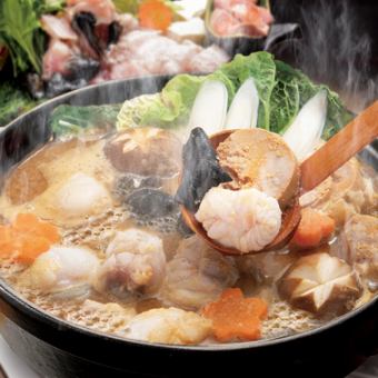 <1/3~2/28>◇120 minutes all-you-can-drink included◇Monkfish and monkfish liver spicy miso hotpot course 7,000 yen (tax included)