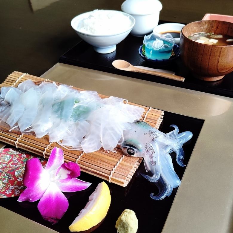 あおりいか薄造り御膳