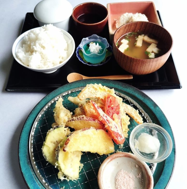 いかと野菜の天ぷら膳