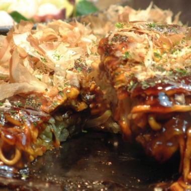 Fluffy crisp okonomiyaki