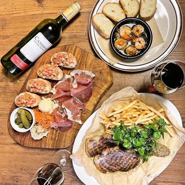 【一番人気】フリット・アヒージョ含む全10品2H飲み放題付コース