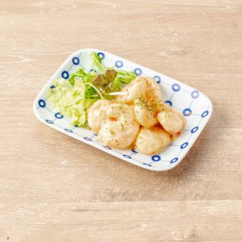 肥美的蝦蛋黃醬