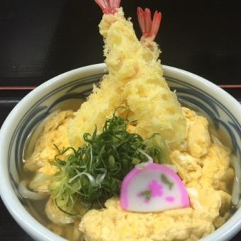 天ぷら玉子とじうどん