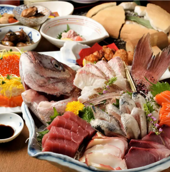 絶品!マハタの姿造りと地魚料理の漁師コース 120分飲み放題付6000円(税込)全10品