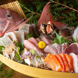 【忘年会】真鯛の姿造りと旬の地魚料理堪能コース6000円/120分飲み放題付/9品