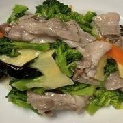 Broccoli and pork stir-fry