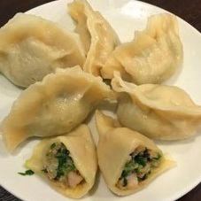 Hand-rolled shrimp gyoza (baked or water)