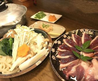 ◆120 minutes of all-you-can-drink including draft beer◆ [Nara's Japanese duck "nabe" course]