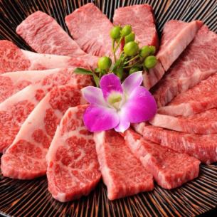 A very popular dish! Assortment of 3 kinds of red meat yakiniku