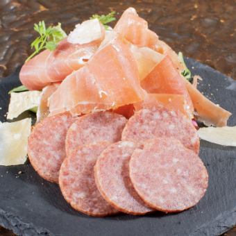 ハモンセラーノとサラミ盛り合わせ