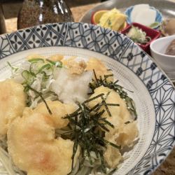 Grated shrimp tempura