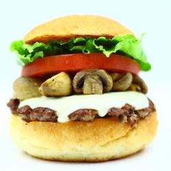 Mushroom Mozzarella burger マッシュルームモッツァレラチーズバーガー(ポテト付)
