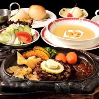 【ランチ限定】三河産牛フィレ肉のステーキセット