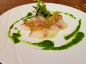 【2025年6月限定】鯛のカルパッチョ～大葉のソース～