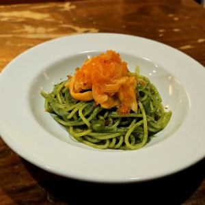 【2025년 12월 한정】아와지시마 생 파스타 연어와 오오바의 제노베제 파스타