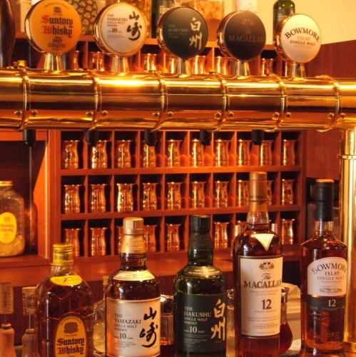 We have a wide variety of whiskeys and authentic highballs from all over the world!