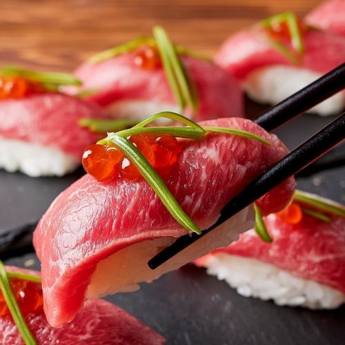 [All-you-can-eat] All-you-can-eat meat sushi and sirloin steak that are popular on social media ♪