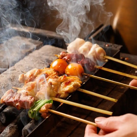 Charcoal grilled yakitori platter (10 pieces)