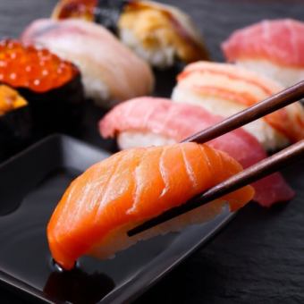 【ビール付3時間飲み放題】海鮮&肉寿司盛、焼き鳥全50品スペシャル食べ放題【4000円→3000円】