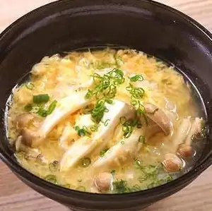 Egg and mushroom soup
