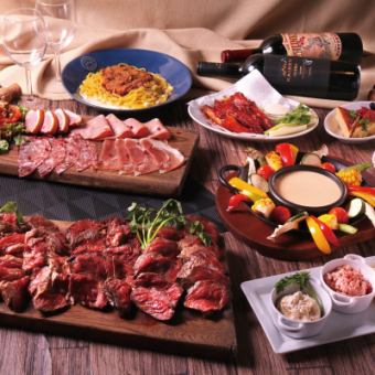 Recommended for managers! [6000 course with all-you-can-drink] 11 dishes in total, featuring 3 kinds of hearty grilled beef!!