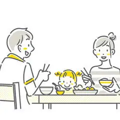 誰もがホッとくつろげるアットホームな雰囲気の定食屋です。お一人様でもふらっと気軽に立ち寄れるのはもちろん、ゆったりとしたお席をご用意しているため、小さなお子様連れのご家族も安心してお食事をお楽しみいただけます。みんなのお腹と心を満たす美味しい定食をご用意して、皆様のご来店をお待ちしております。