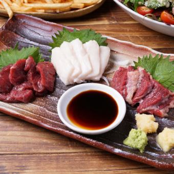 [6000 yen course] Enjoy 3 kinds of horse sashimi and special charcoal grilled dishes ◆ 12 dishes + 3 hours all-you-can-drink