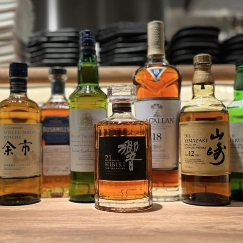 希少なウイスキーをご用意。食後のお余韻も楽しめます