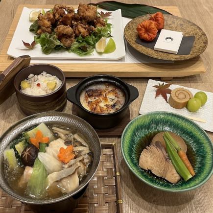 新年派對套餐「月白湯火鍋&與牛牛排:共7道菜」【含90分鐘暢飲】◎ 7,000日圓 → 6,500日元