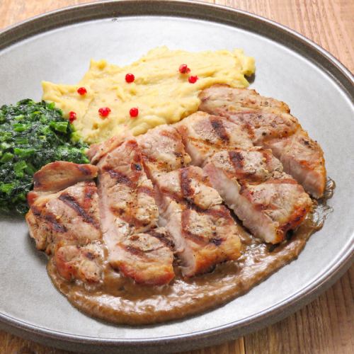 【肉！ステーキ！】湘南やまゆり牛ランプ肉ステーキ 100g　～自家製バルサミコソース　カシスマスタード～